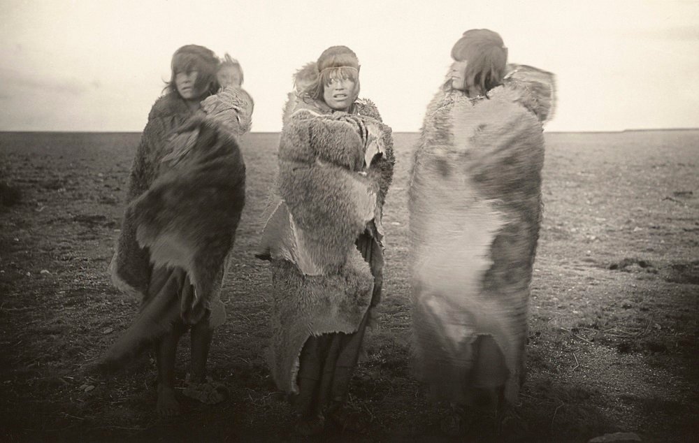Three Ona women from the now lost Tribe of Tierra del Fuego.